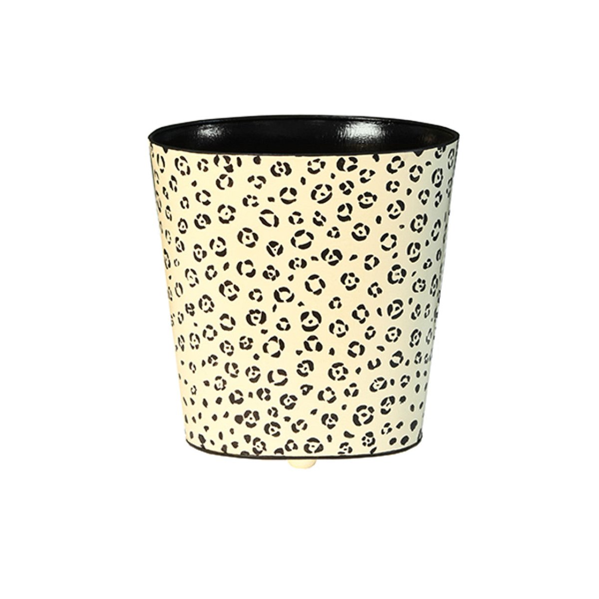 Worlds Away Cheetah Wastebasket - WBCHEETAH - Fig Linens and Home 1
