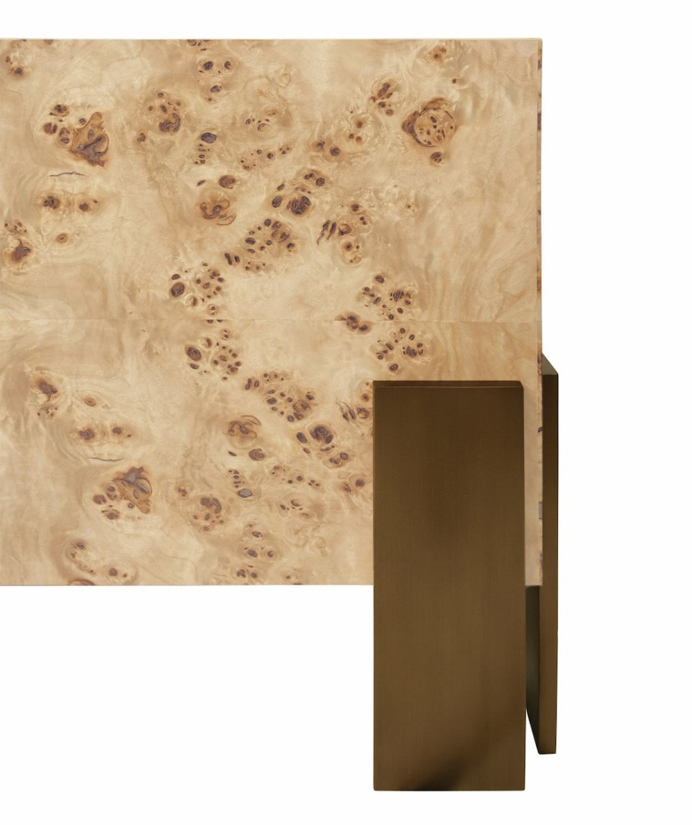 Worlds Away Enid Burlwood Coffee Table | Occasional Tables at Fig Linens and Home - View 3