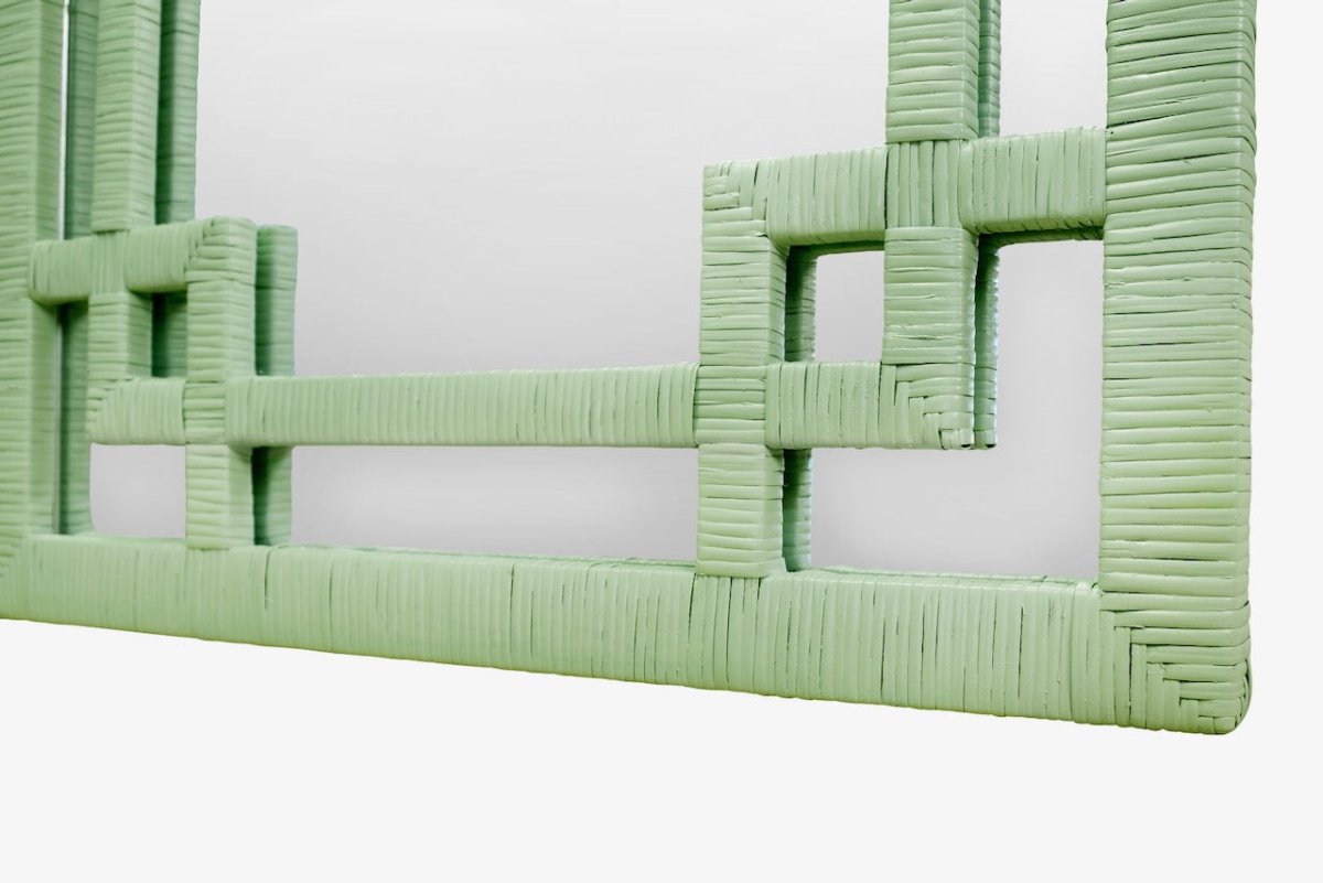 Worlds Away Geneva Sage Green Mirror 40"H x 27"W x 2"D Sage Green at FIG LINENS AND HOME 4