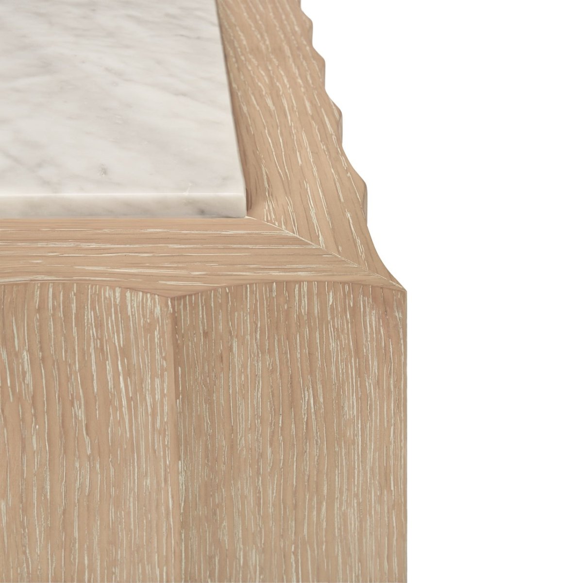 Worlds Away Granger Cerused Oak Square Coffee Table - Detail View - Fig Linens and Home