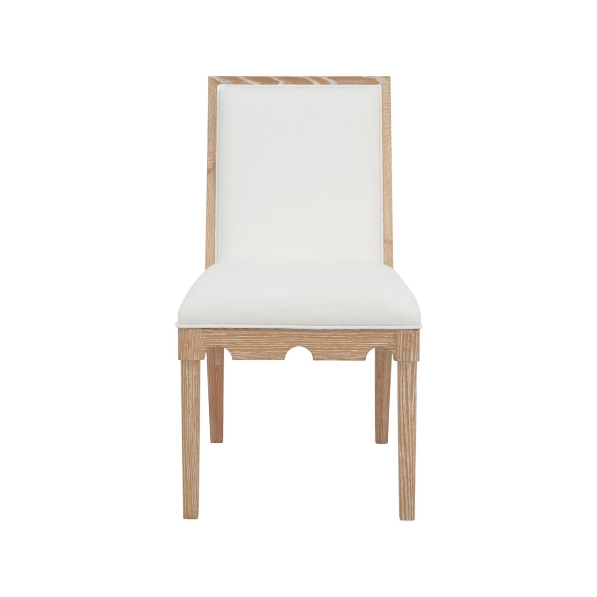 Worlds Away Lanister Cerused Oak Dining Chair at Fig Linens and Home - Front View