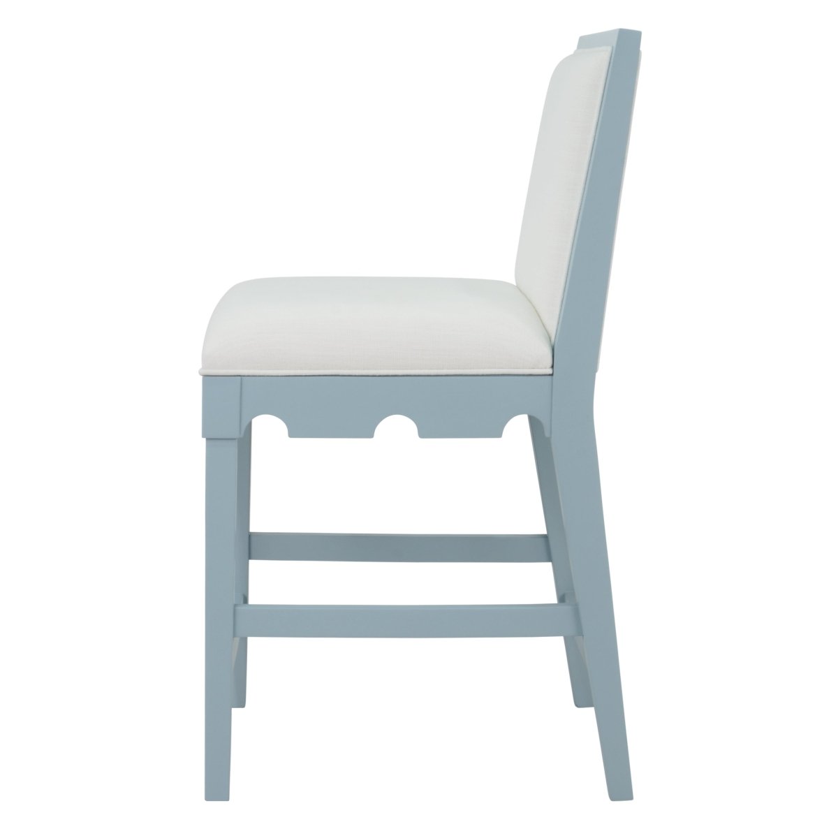 Worlds Away Lanister Light Blue Bar & Counter Stool 40.25"H x 19.25"W x 22.25"D Light Blue at FIG LINENS AND HOME 4