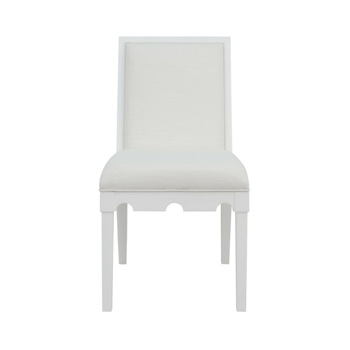 Worlds Away Lanister White Dining Chair | Luxury Table Chairs at Fig Linens and Home - Front