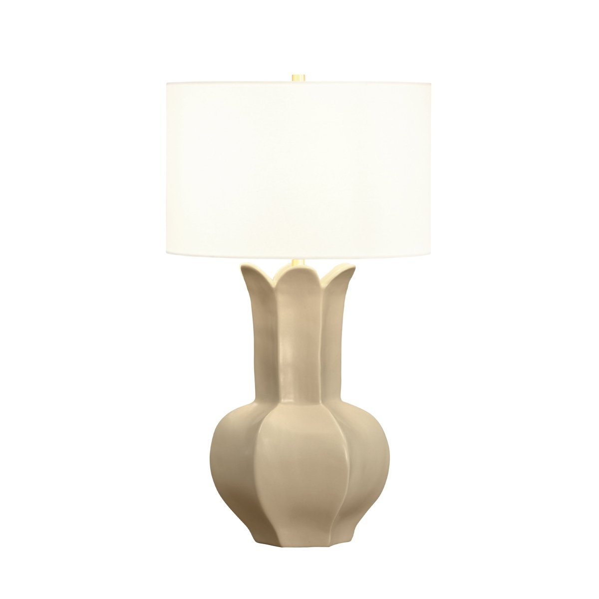 Worlds Away Lyla Beige Ceramic Table Lamp 30.5" H x 17.25" W x 17.25" D Beige at FIG LINENS AND HOME 2