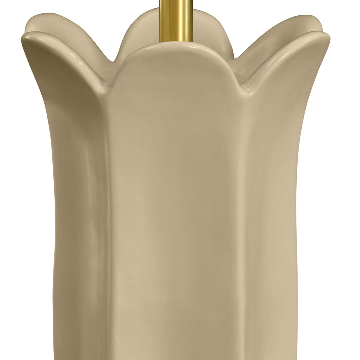 Lyla Beige Ceramic Table Lamp | Worlds Away Lamps at Fig Linens and Home - Detail