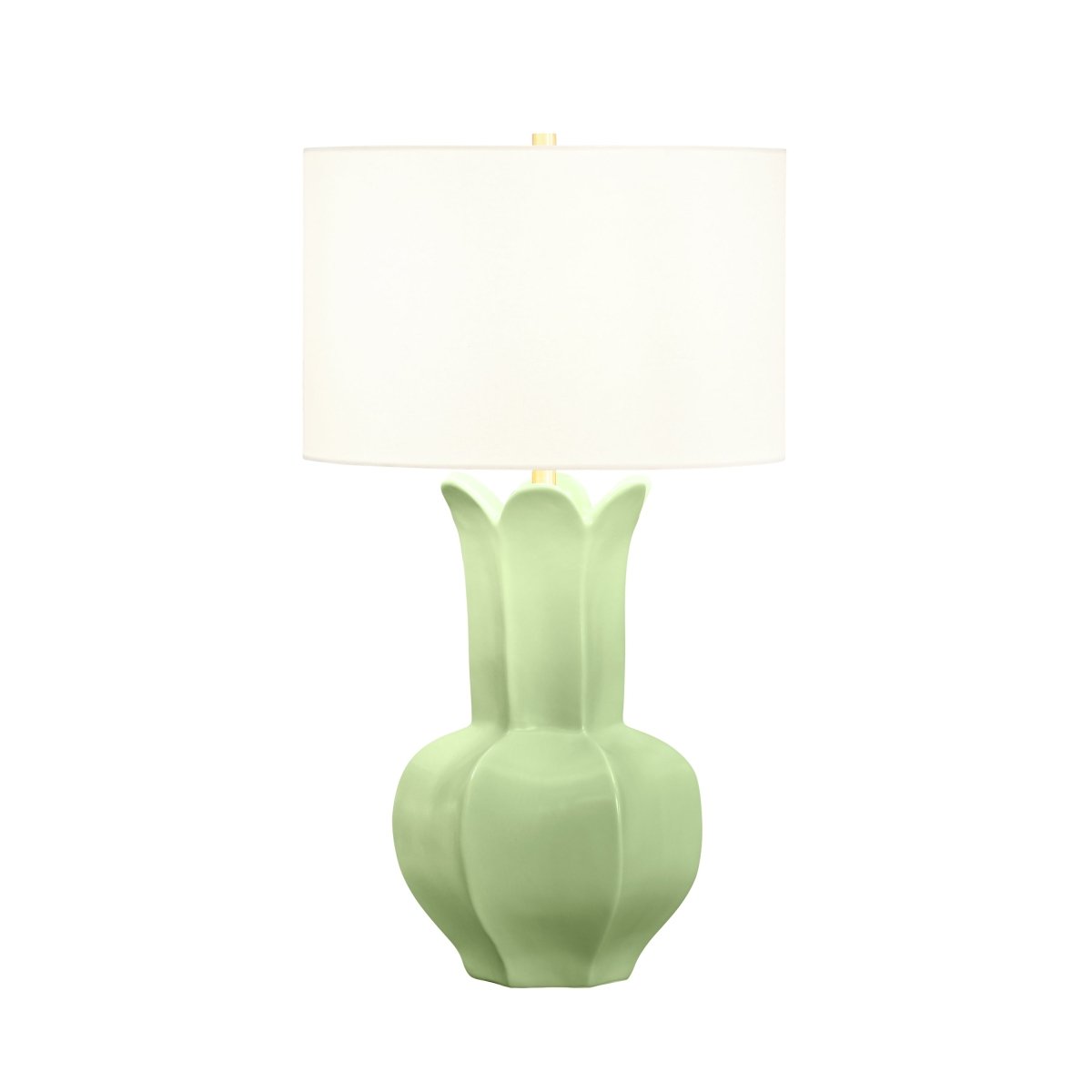 Worlds Away Lyla Green Ceramic Table Lamp 30.5" H x 17.25" W x 17.25" D Green at FIG LINENS AND HOME 2
