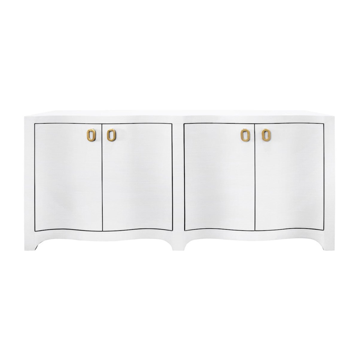 Worlds Away Miffy White Buffet Table | Sideboards at Fig Linens and Home 2