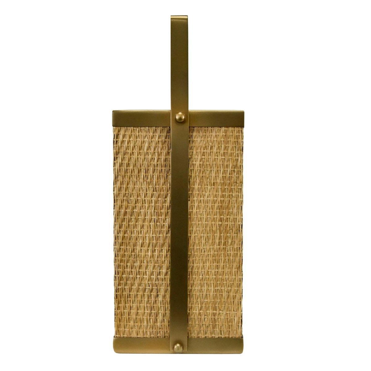 Nelson Woven Rattan Magazine Holder at Worlds Away at Fig Linens and Home - Side View