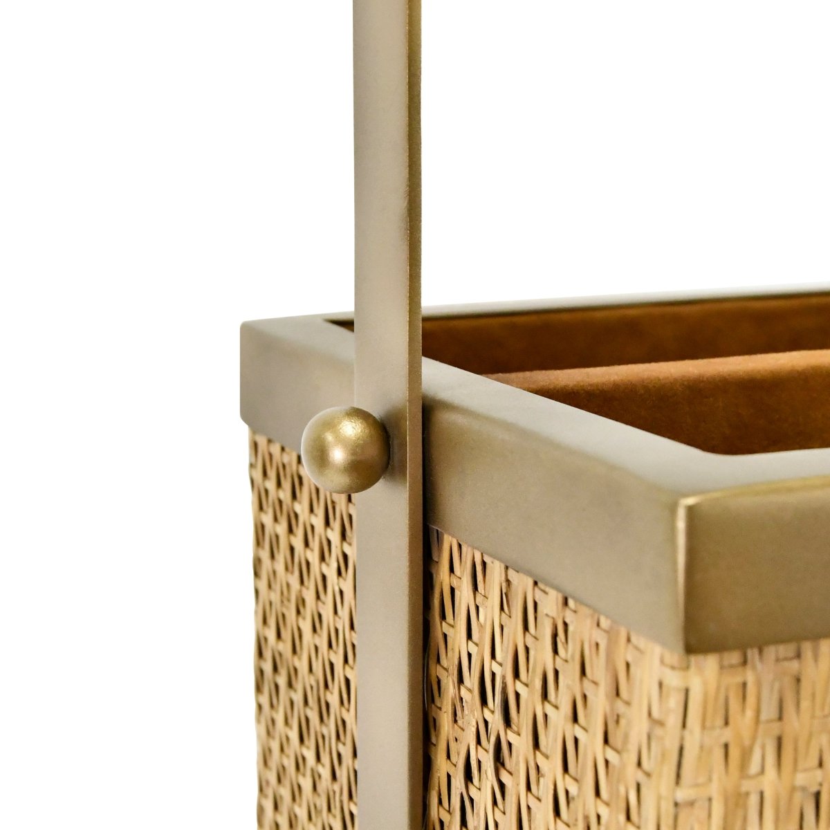 Nelson Woven Rattan Magazine Holder at Worlds Away at Fig Linens and Home - Detail View