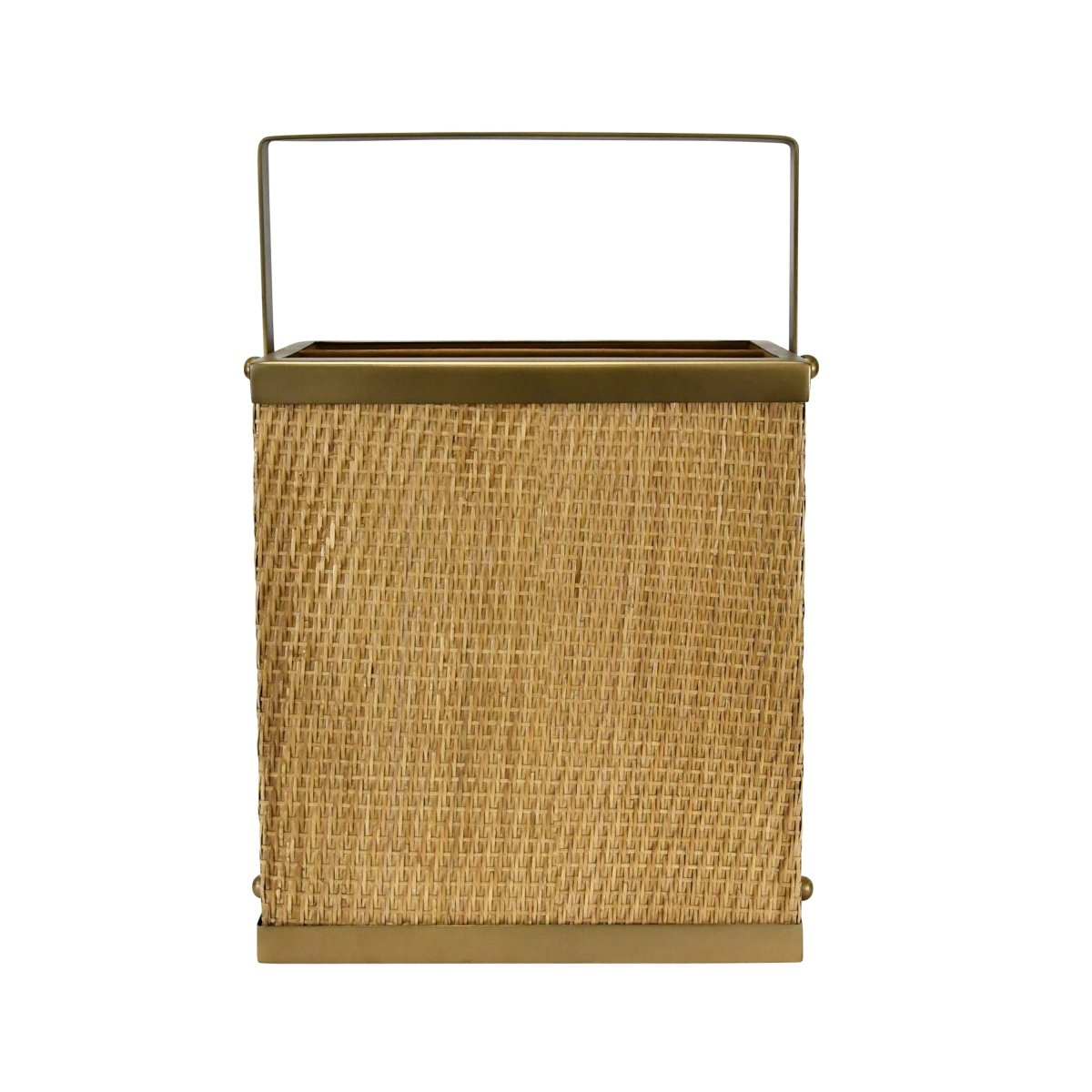 Nelson Woven Rattan Magazine Holder at Worlds Away at Fig Linens and Home - Primary Front View