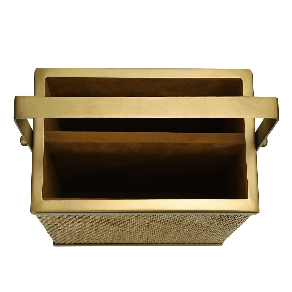 Nelson Woven Rattan Magazine Holder at Worlds Away at Fig Linens and Home - Top View