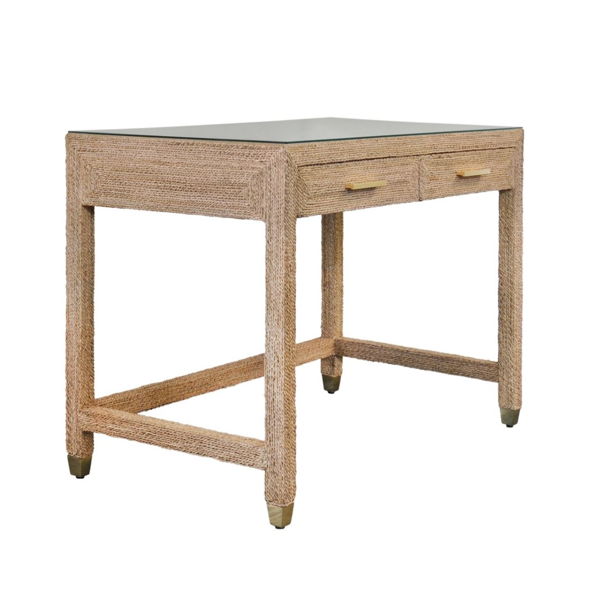Worlds Away Noble Desk 32.25"H x 48.25"W x 24"D Blue at FIG LINENS AND HOME 5