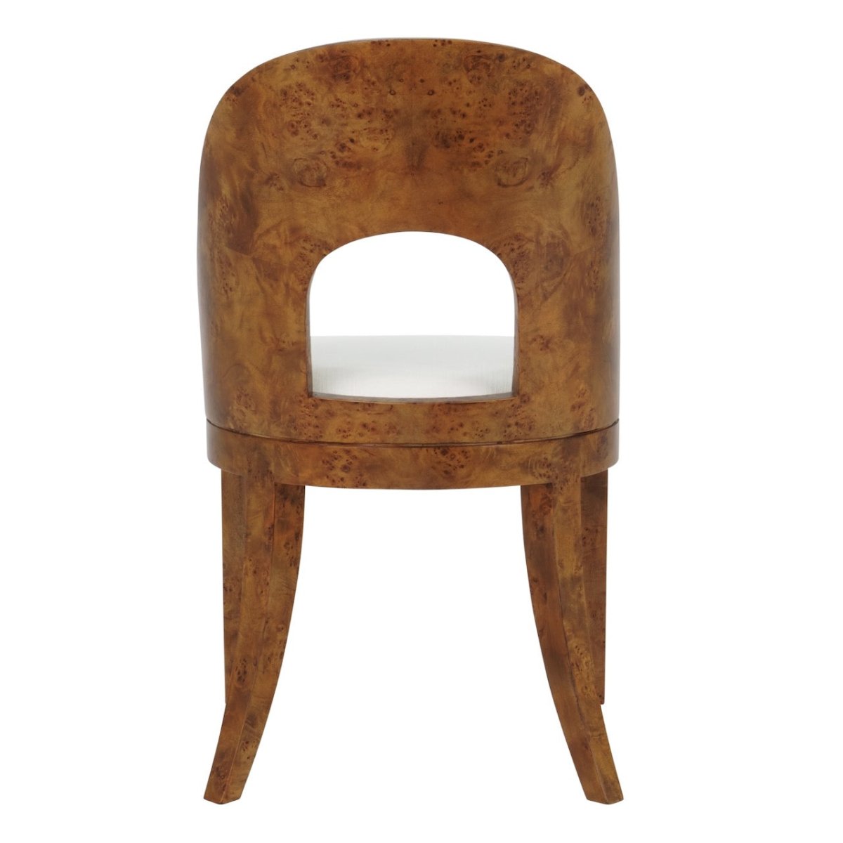 Worlds Away Rafferty Dark Burlwood Dining Chair - Back View - Fig Linens and Home