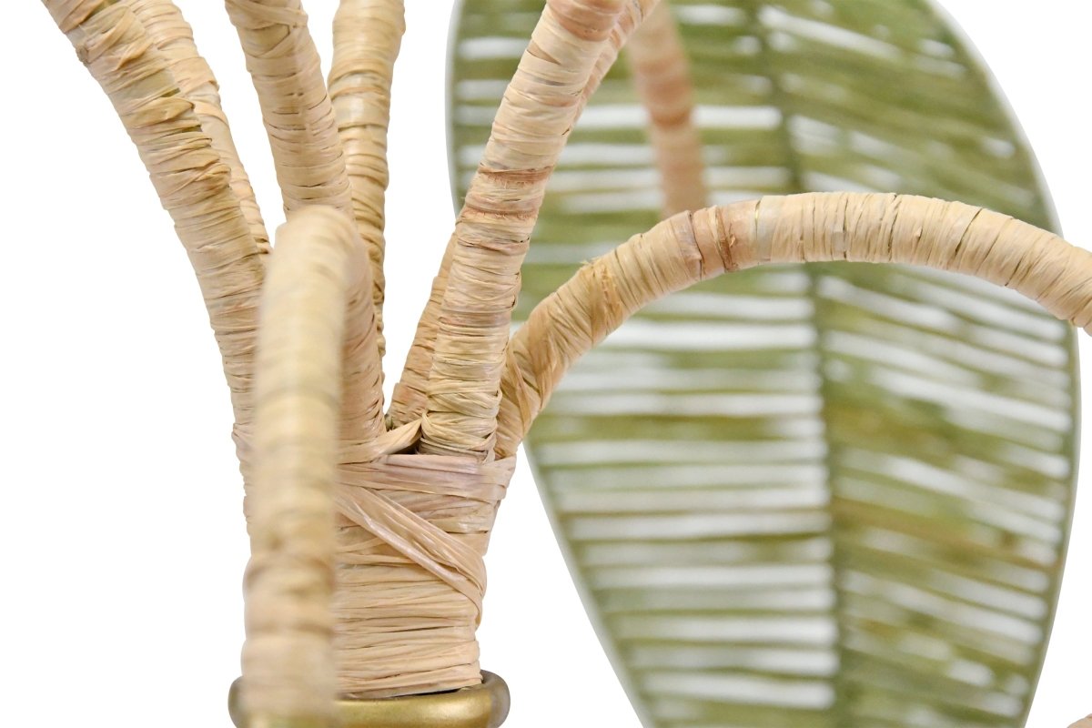 Worlds Away Sola Green And Natural Paper Raffia Table Lamp at Fig Linens and Home - Detail View 2