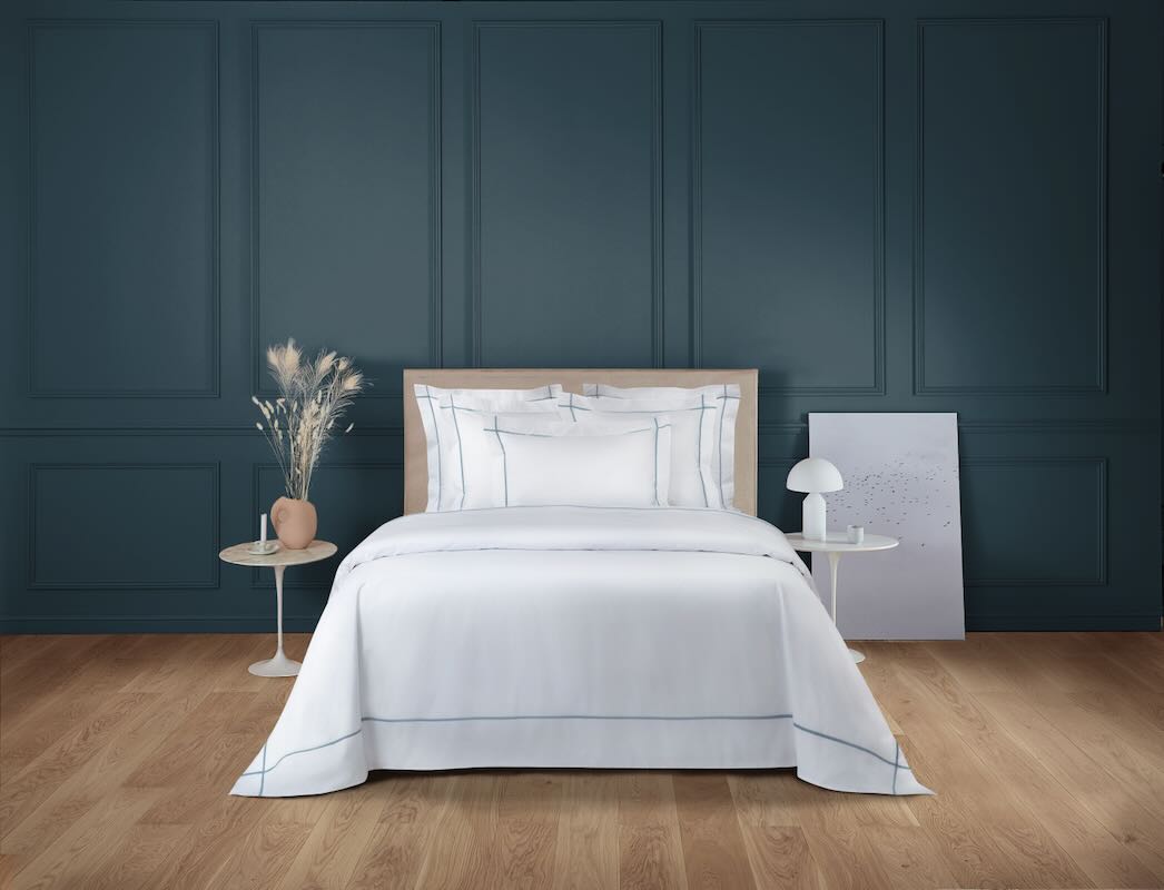 Athena Celeste Bedding by Yves Delorme Duvet Cover King 111 x 92 Celeste at FIG LINENS AND HOME 28