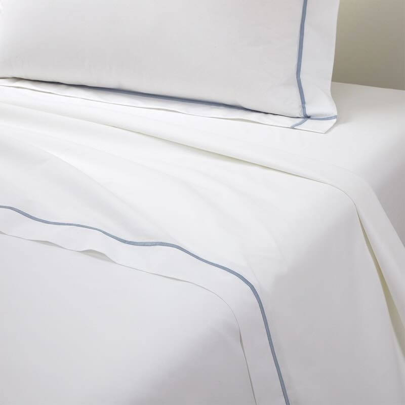 Athena Celeste Bedding by Yves Delorme Flat Sheet Twin 70 x 116 Celeste at FIG LINENS AND HOME 11