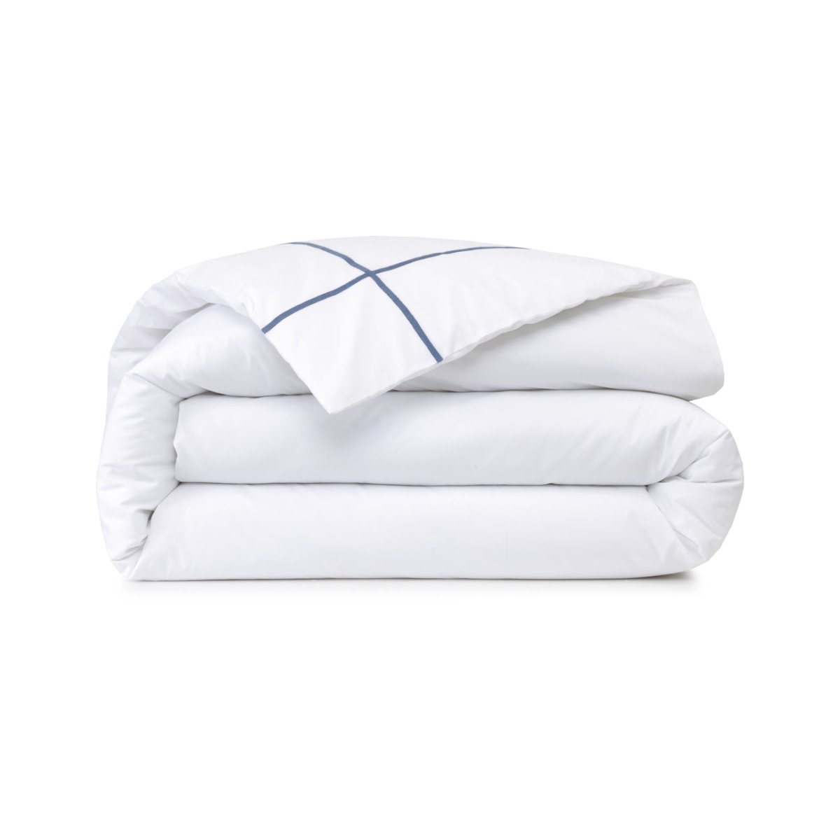 Athena Outremer Duvet Cover by Yves Delorme at Fig Linens and Home - Percale Cotton Bedding 2