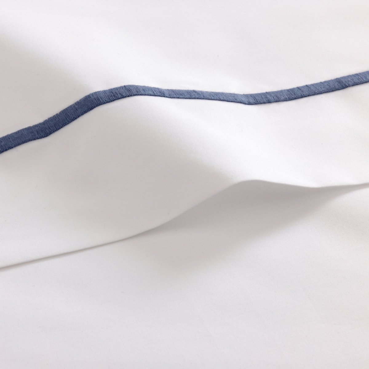 Athena Outremer Flat Sheet by Yves Delorme King Flat Sheet Outremer at FIG LINENS AND HOME 2