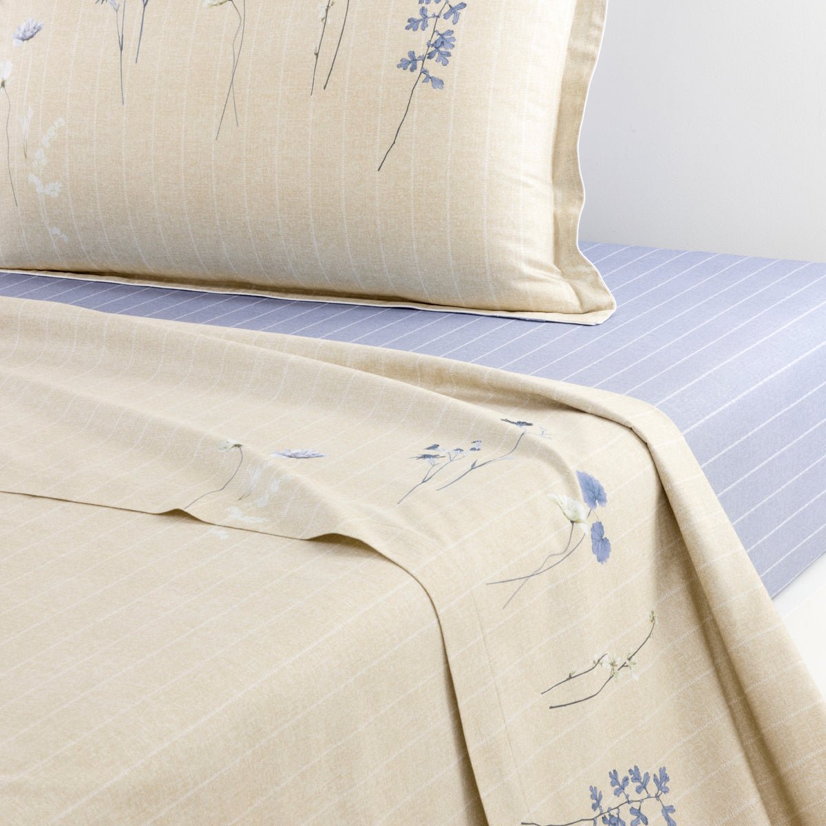 Azure Mist Bedding by Hugo Boss Home Flat Sheet King 106 x 118 MIST at FIG LINENS AND HOME 4