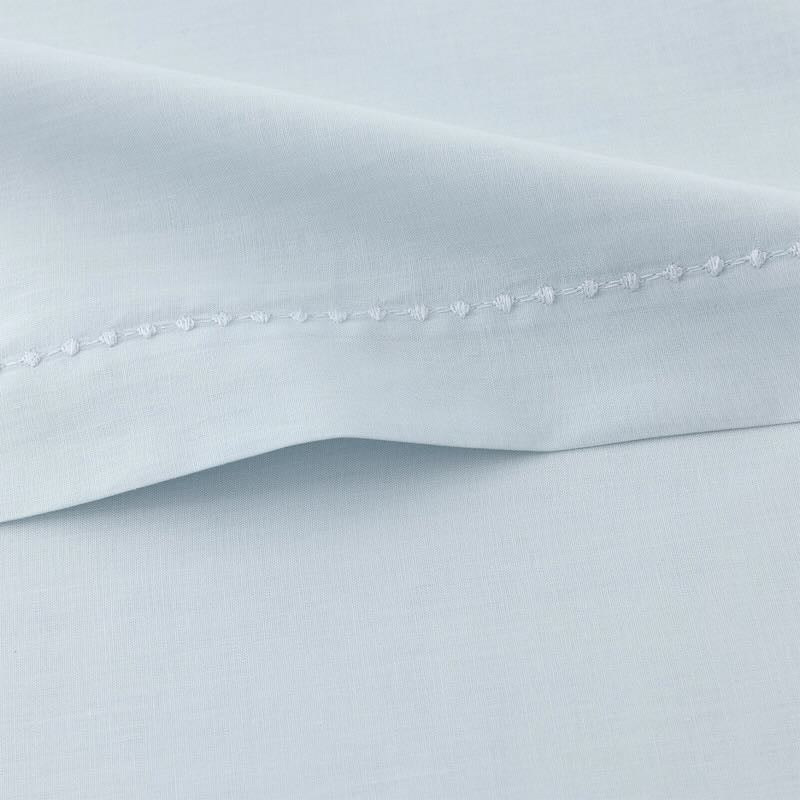 Batiste Aqua Bedding by Yves Delorme Pillow Sham Boudoir (Single) 12 x 17 Aqua at FIG LINENS AND HOME 19