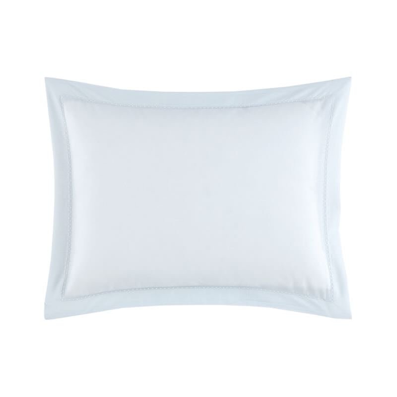 Batiste Aqua Bedding by Yves Delorme Pillow Sham Boudoir (Single) 12 x 17 Aqua at FIG LINENS AND HOME 17