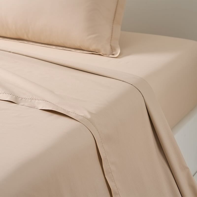 Batiste Biscuit Bedding by Yves Delorme Duvet Cover Full/Queen 92 x 92 Biscuit at FIG LINENS AND HOME 4