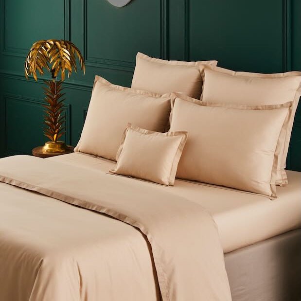 Batiste Biscuit Bedding by Yves Delorme Duvet Cover King 111 x 92 Biscuit at FIG LINENS AND HOME 2