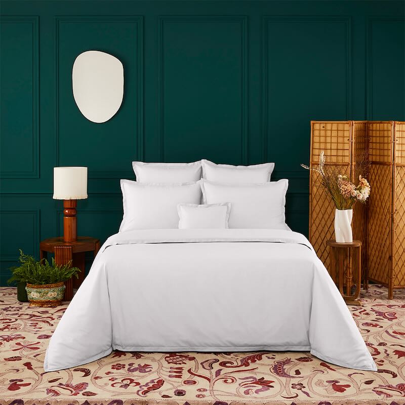 Batiste Blanc White Bedding by Yves Delorme Duvet Cover King 111 x 92 Blanc at FIG LINENS AND HOME 1