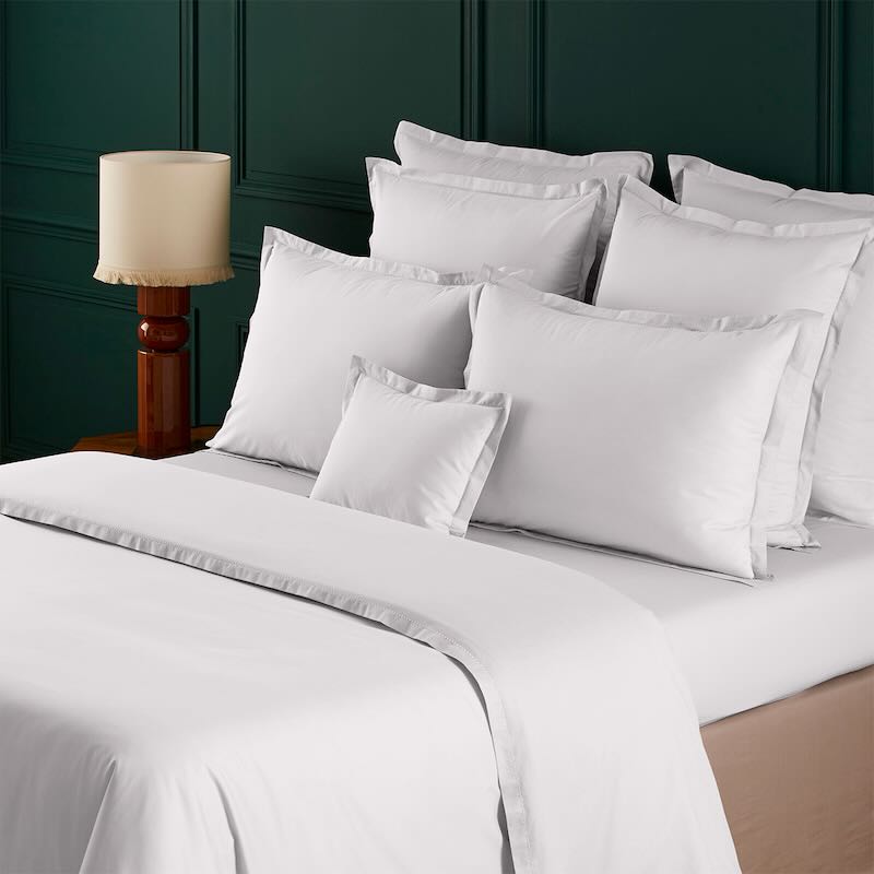 Batiste Blanc White Bedding by Yves Delorme Duvet Cover King 111 x 92 Blanc at FIG LINENS AND HOME 2