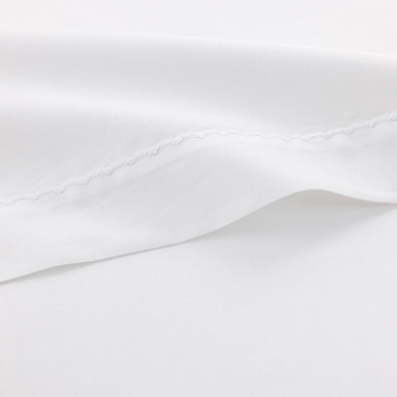 Batiste Blanc White Bedding by Yves Delorme Fitted Sheet Queen 63 x 81 Blanc at FIG LINENS AND HOME 15