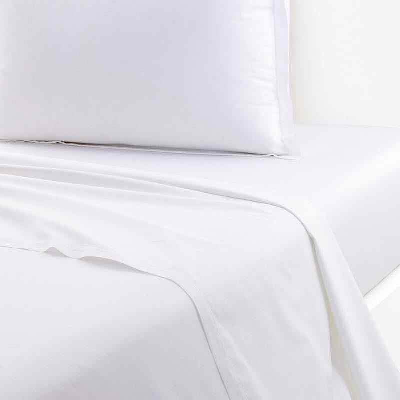 Batiste Blanc White Bedding by Yves Delorme Flat Sheet King 114 x 116 Blanc at FIG LINENS AND HOME 7