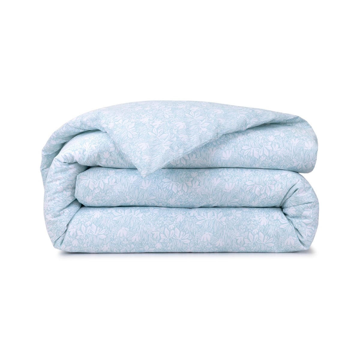 Capri Aqua Organic Bedding by Yves Delorme Fitted Sheet King 79 x 81 Aqua at FIG LINENS AND HOME 8