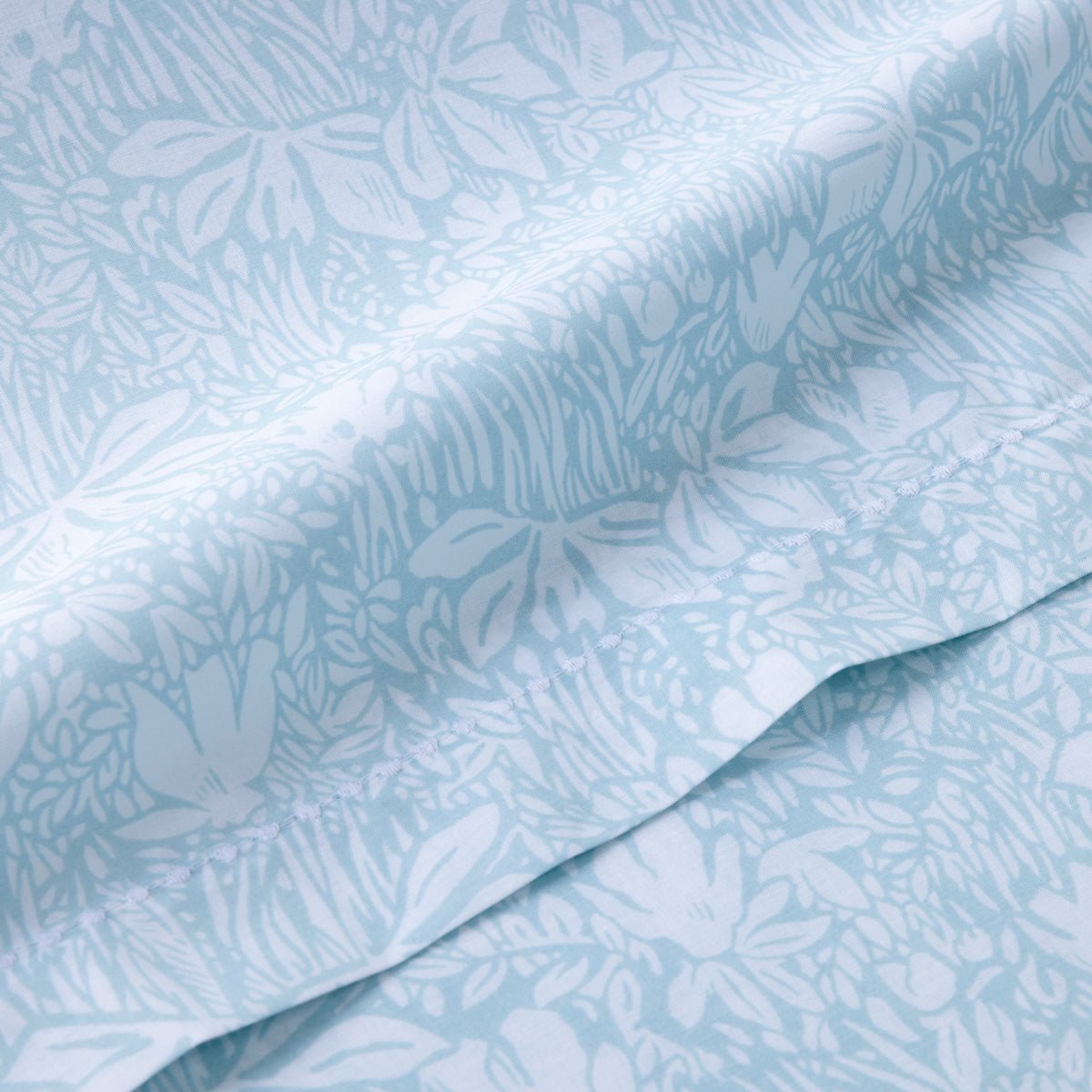 Capri Aqua Organic Bedding by Yves Delorme Flat Sheet King 114 x 116 Aqua at FIG LINENS AND HOME 5