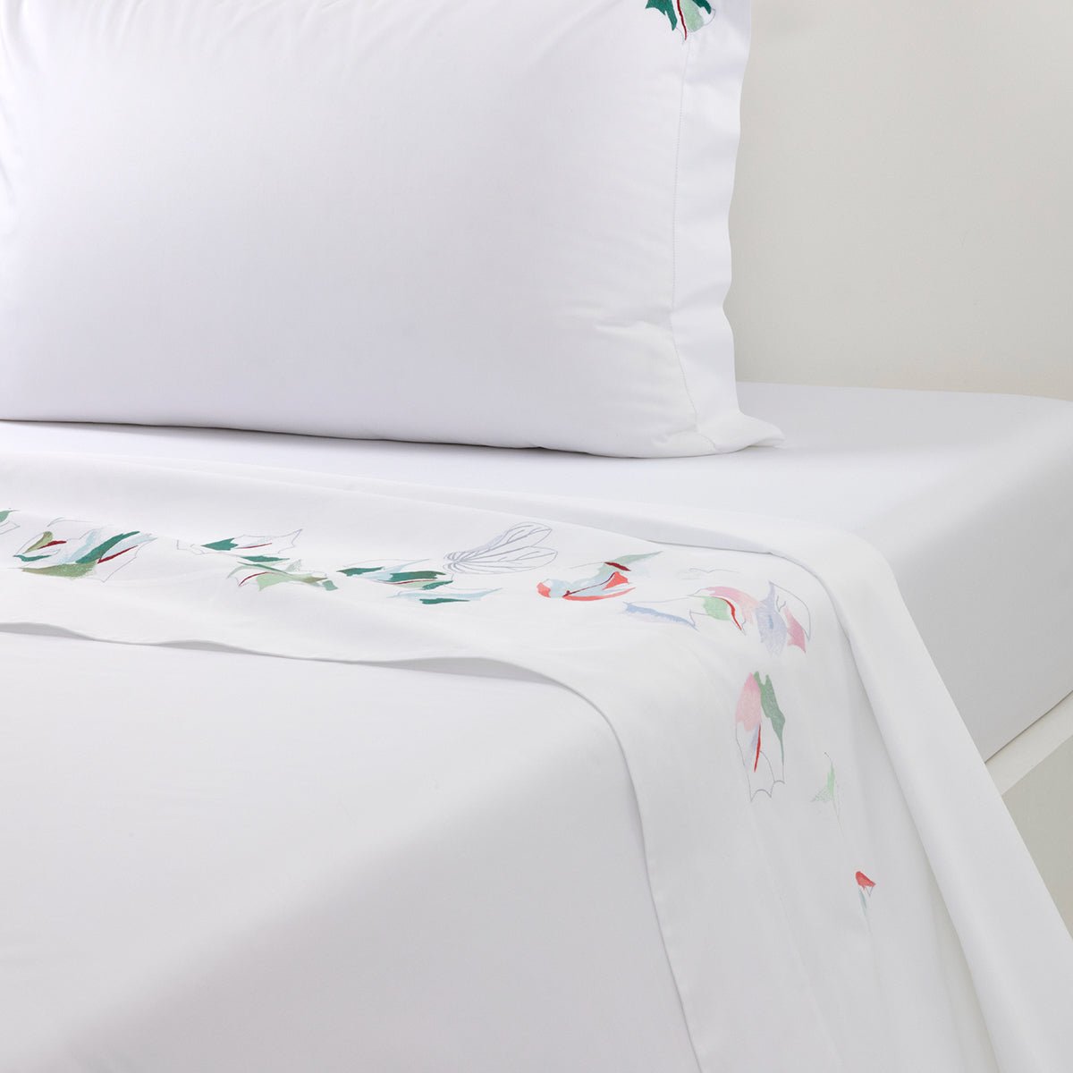 Yves Delorme Couture Clarte Bedding | Flat Sheet at Fig Linens and Home 1