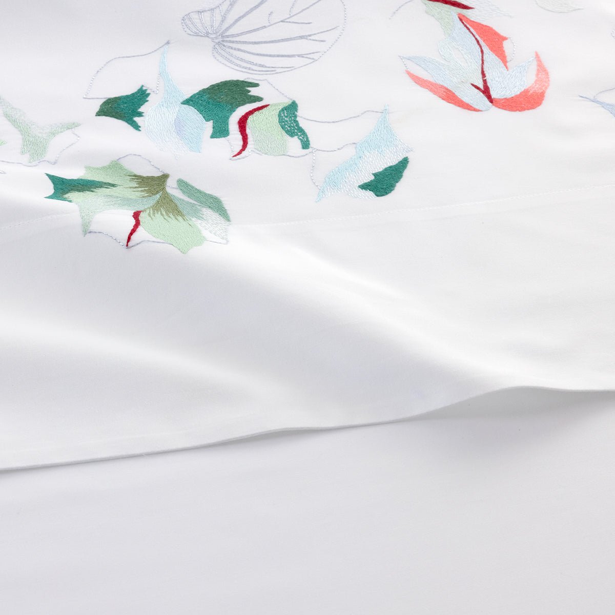Yves Delorme Couture Clarte Bedding | Flat Sheet Detail View at Fig Linens and Home 1