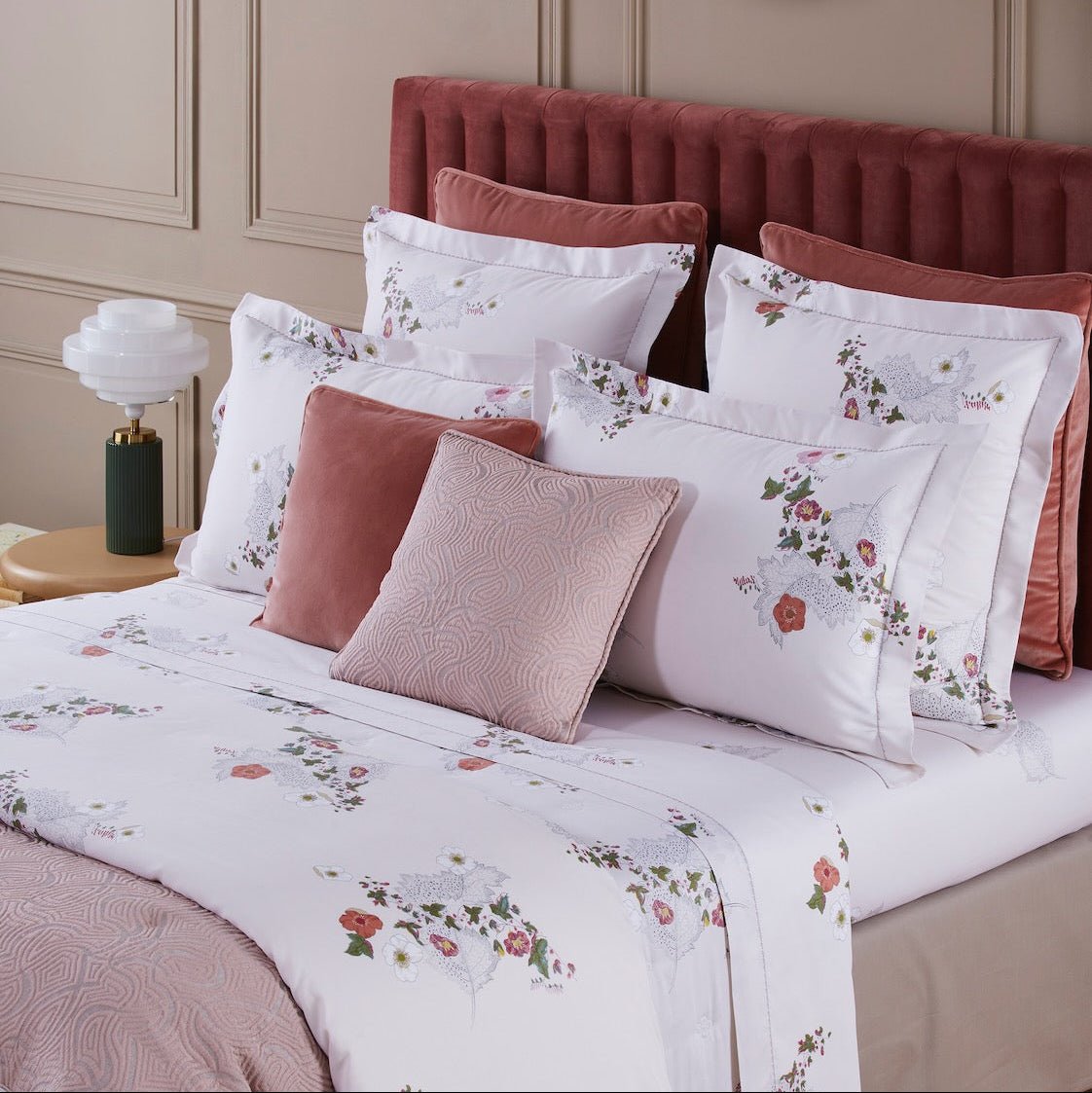 Corolles Organic Cotton Bedding by Yves Delorme at Fig Linens and Home - Lifestyle 2