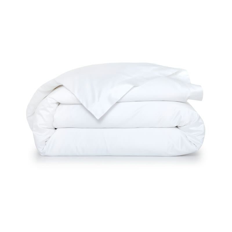 Duvet folded Prodige Blanc Bedding by Yves Delorme Couture at Fig Linens and Home