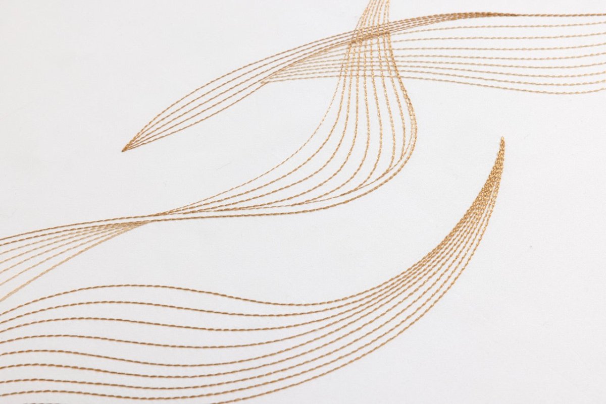 Zephyr Brun Bedding | Yves Delorme Couture Sheets & Duvets - Embroidery Detail 1