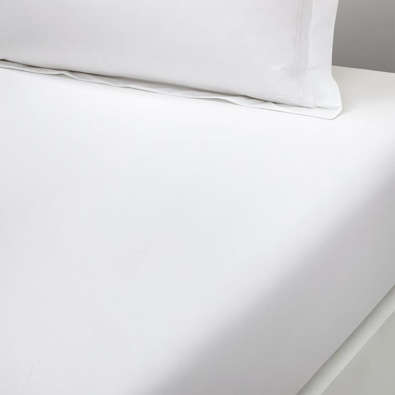 Duo Blanc Bedding by Yves Delorme Fitted Sheet Queen 63 x 81 Blanc at FIG LINENS AND HOME 43