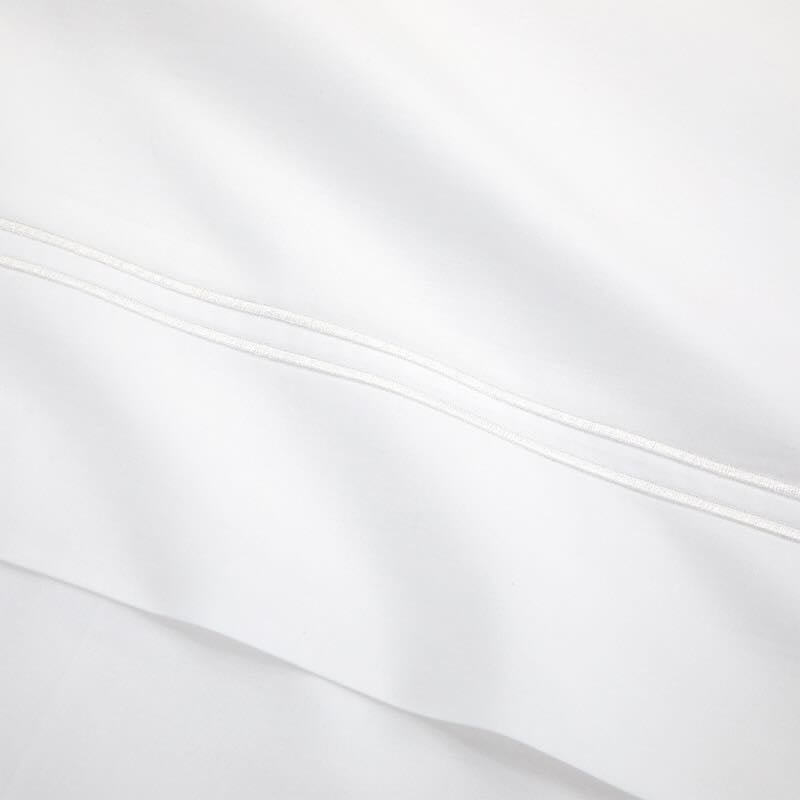 Duo Blanc Bedding by Yves Delorme Pillowcase Standard (Single) 21 x 32 Blanc at FIG LINENS AND HOME 75