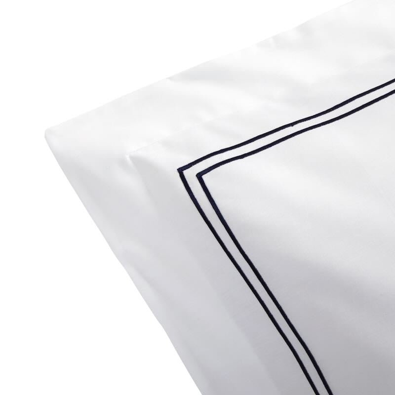 Duo Marine Bedding by Yves Delorme Pillowcase Standard (Single) 21 x 32 Marine at FIG LINENS AND HOME 44
