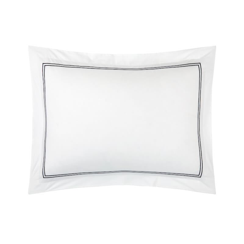 Duo Marine Bedding by Yves Delorme Pillowcase Standard (Single) 21 x 32 Marine at FIG LINENS AND HOME 36