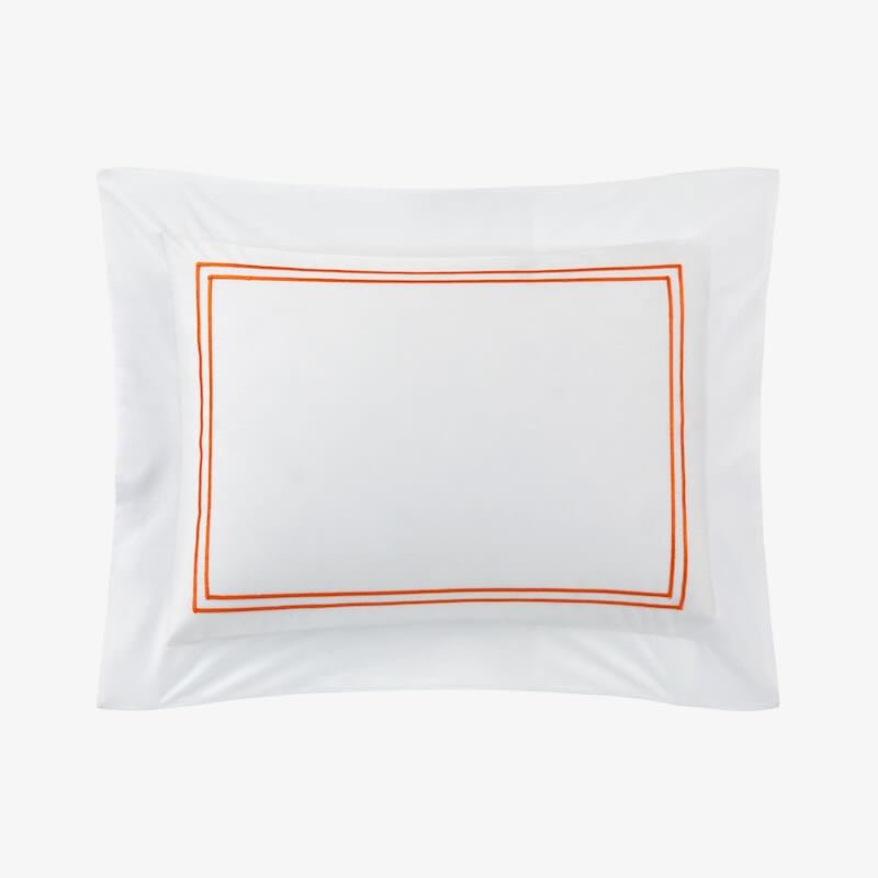Duo Orange Bedding by Yves Delorme Pillow Sham Boudoir (Single) 12 x 17 Orange at FIG LINENS AND HOME 43