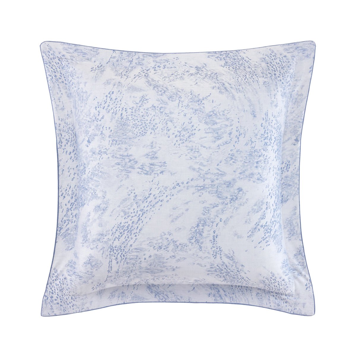 Ecumes Organic Bedding by Yves Delorme Sham Euro (Single) 26 x 26 Celeste and Marine Blue at FIG LINENS AND HOME 3