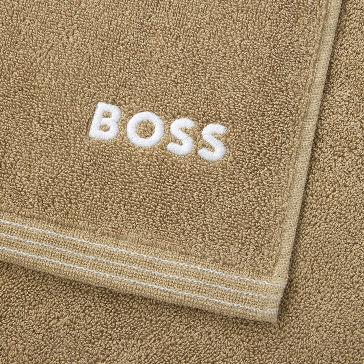 Pecan Edge Towels by Hugo Boss Home | Yves Delorme Bath Collection at Fig Linens and Home 2