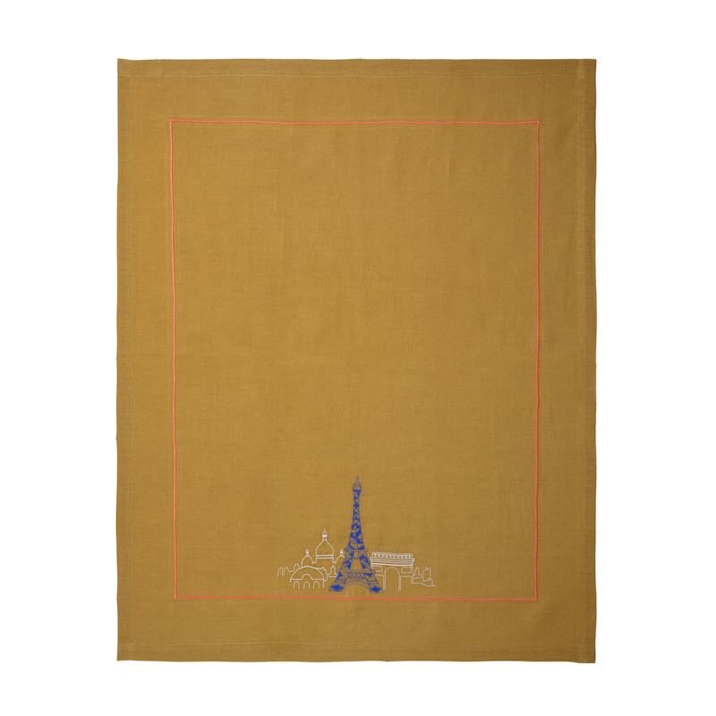 Elegante Elegante Yves Delorme Tea Towel - Embroidered 23 x 27 Tea Towel - Embroidered 23 x 27 Elegante at FIG LINENS AND HOME 1