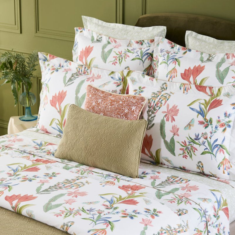 Eze Organic Bedding by Yves Delorme Duvet Cover King 111 x 92 Corail at FIG LINENS AND HOME 2