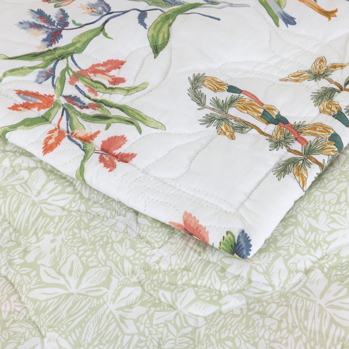 Eze Quilted Coverlet by Yves Delorme Quilted Coverlet Queen 98 x 98 Multi at FIG LINENS AND HOME 2