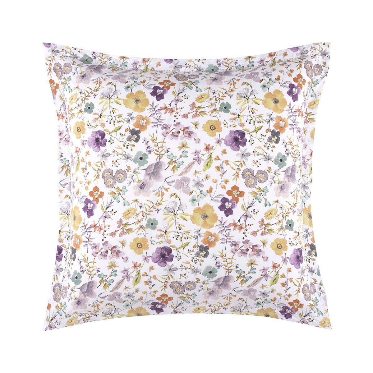 Fleurs Sham by Yves Delorme Euro Sham Multi at FIG LINENS AND HOME 1