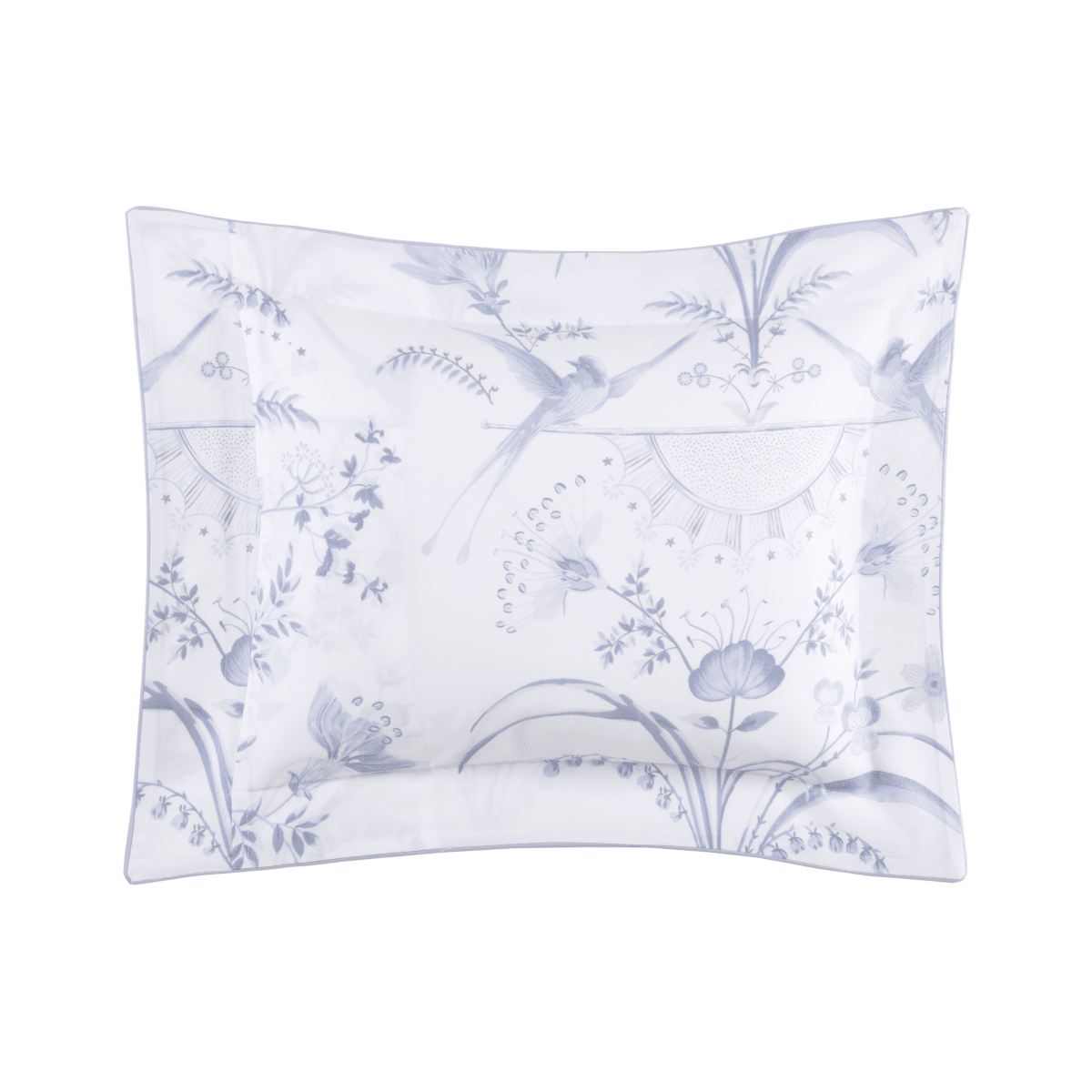 Herbier Celeste Organic Pillow Sham by Yves Delorme Euro Sham Celeste at FIG LINENS AND HOME 3